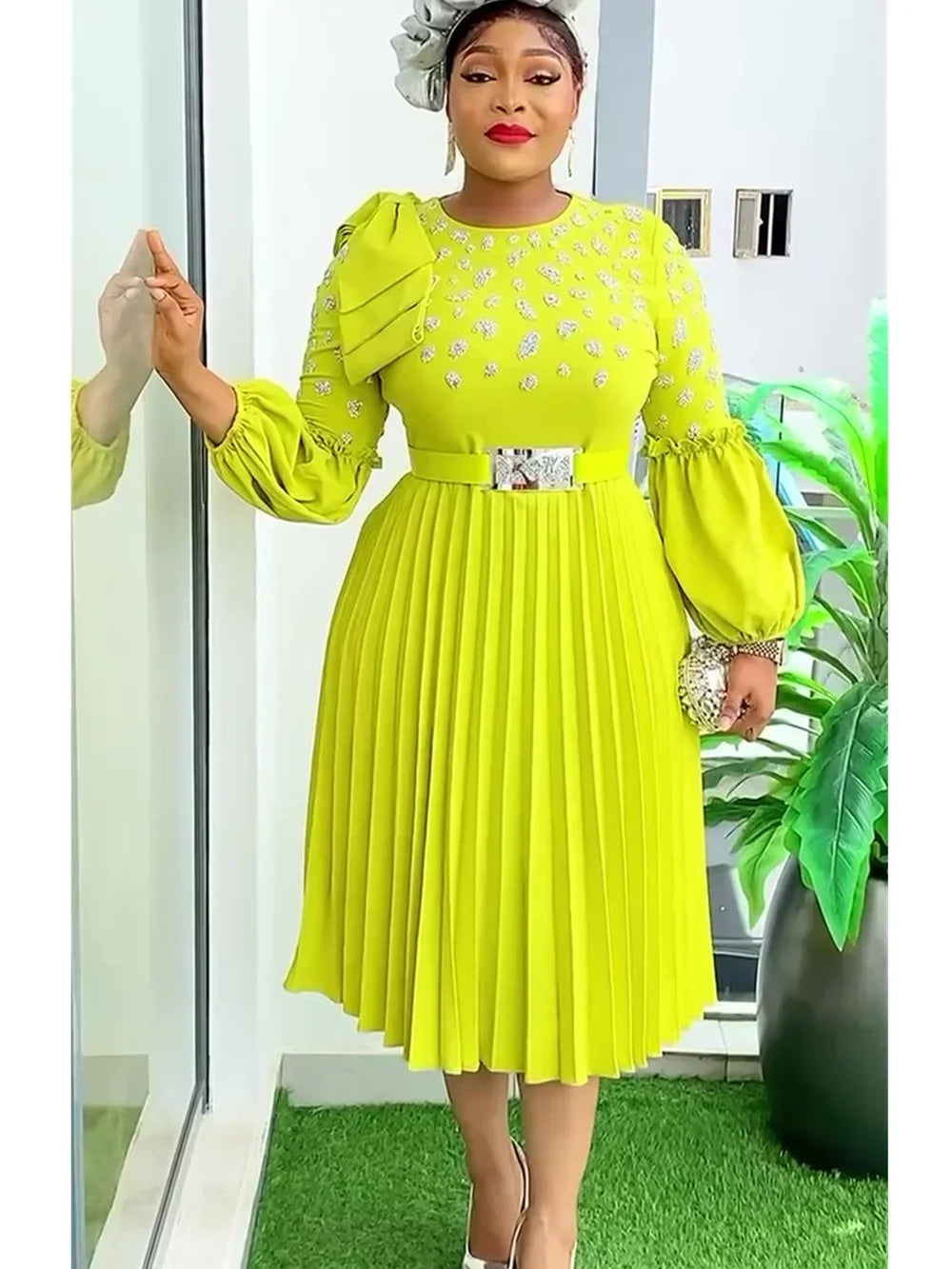 African Dashiki Ankara wedding party dress for women by Showlu Fashion, featuring vibrant patterns and traditional African style.