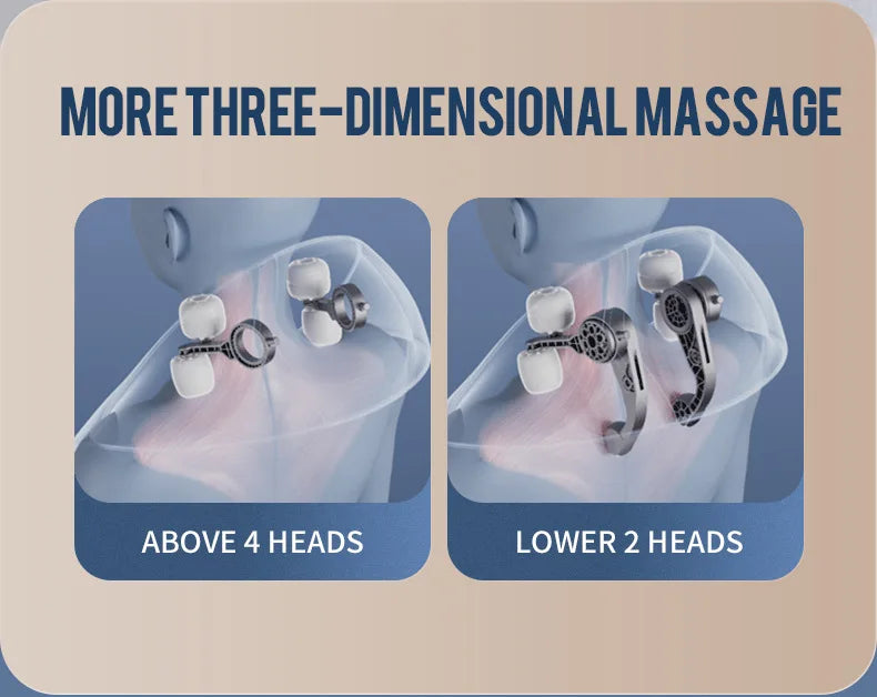 Showlu Smart General electric deep tissue neck and shoulder massage shawl with heat therapy and adjustable settings.