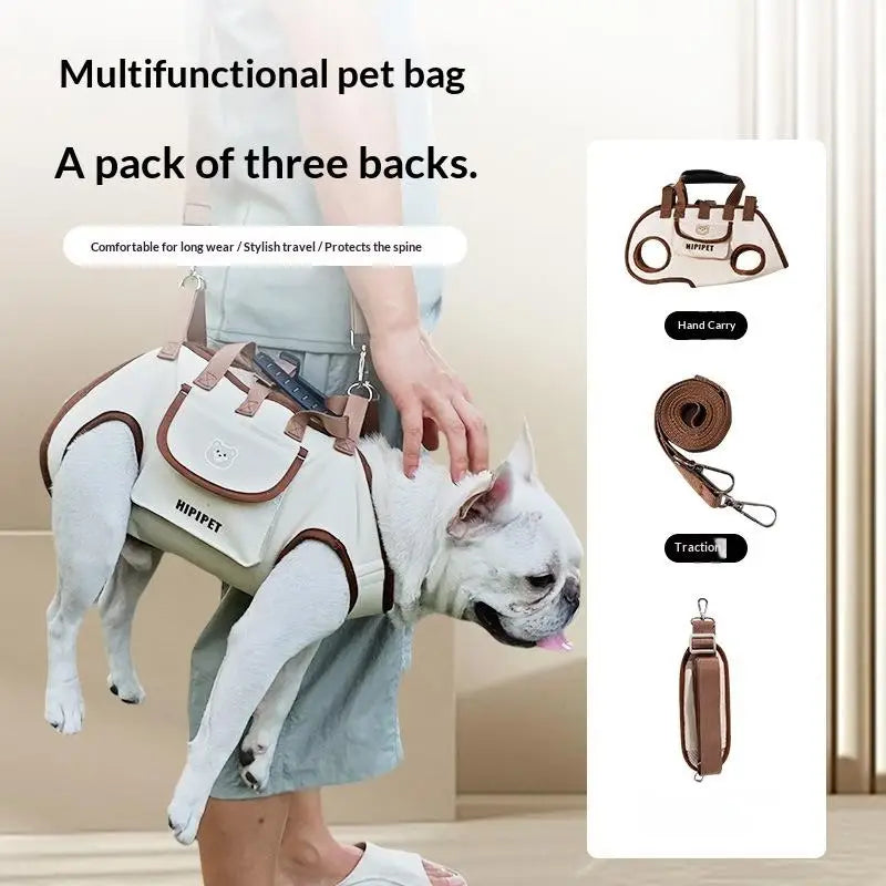 Showlu Pet Travel Carrier, portable shoulder bag designed for small dog breeds, with breathable mesh and comfortable straps.