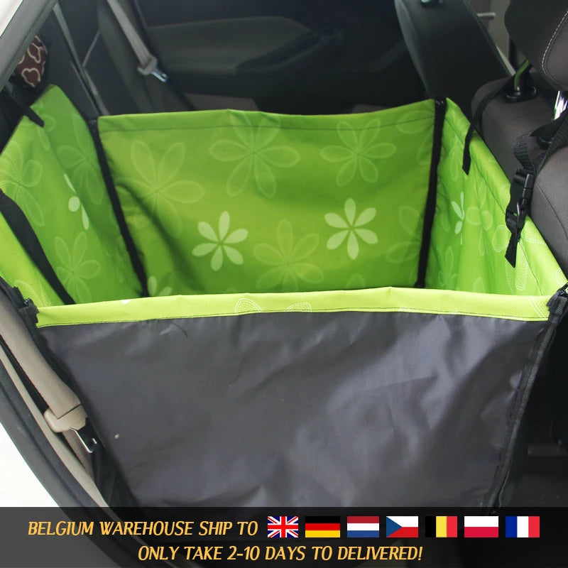 Waterproof Cawayi Kennel Dog Car Seat Cover from Showlu Fashion Store, featuring a hammock-style pet travel mat in black.