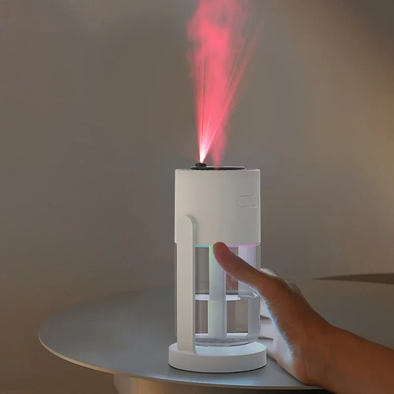 SHOWLU FASHION TENGKESi Ultrasonic Car Humidifier with 1L capacity and starry sky projector, USB-powered for portable moisture.