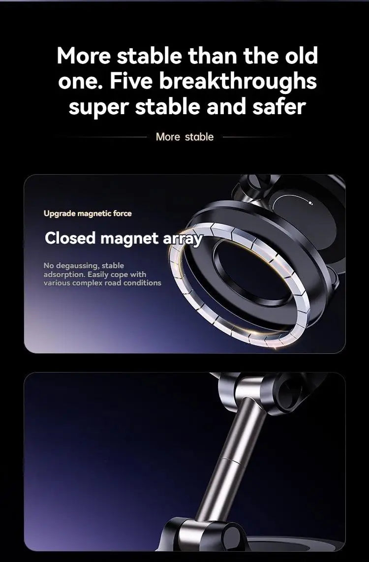 Showlu Smart General magnetic phone holder attached to a car dashboard with a smartphone secured in place.