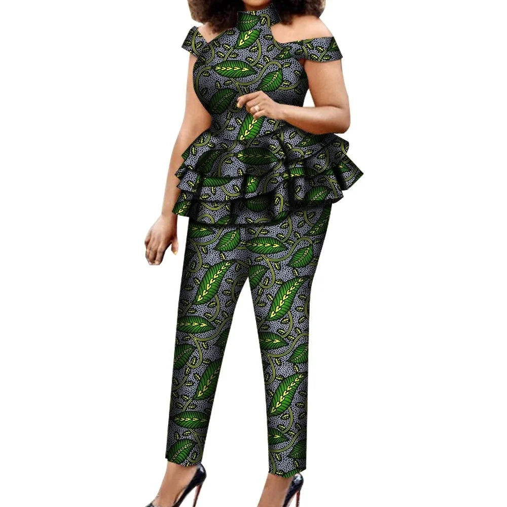Women T Shirt Set Women Pant Suits Female Trouser Suit Plus Size Summer Set for Lady Party Clothing WY7924