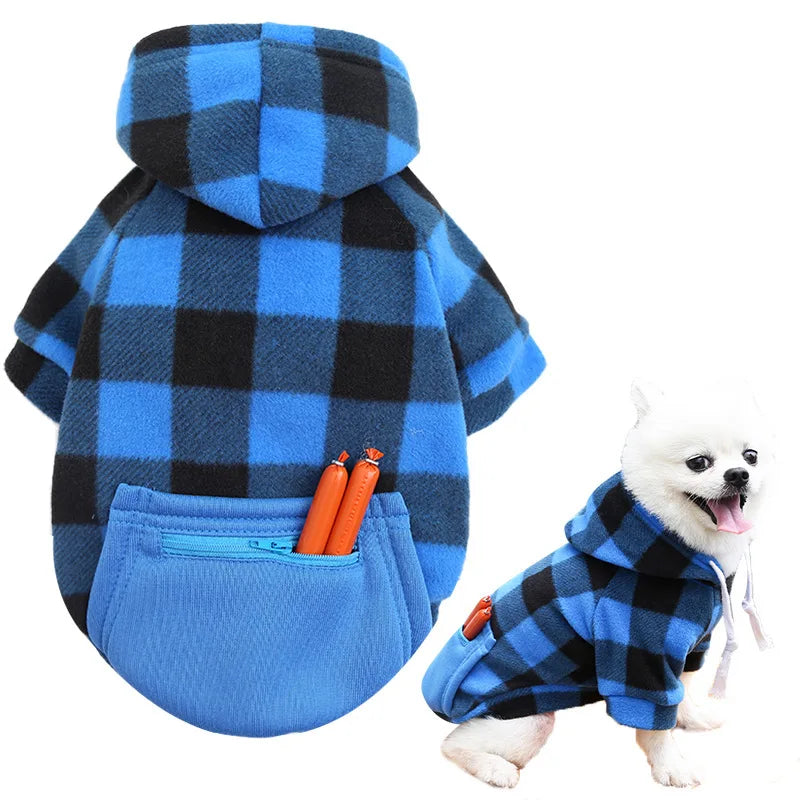Warm wool dog jacket with zipper, designed for small to large dogs, in stylish colors from Showlu Fashion Store.