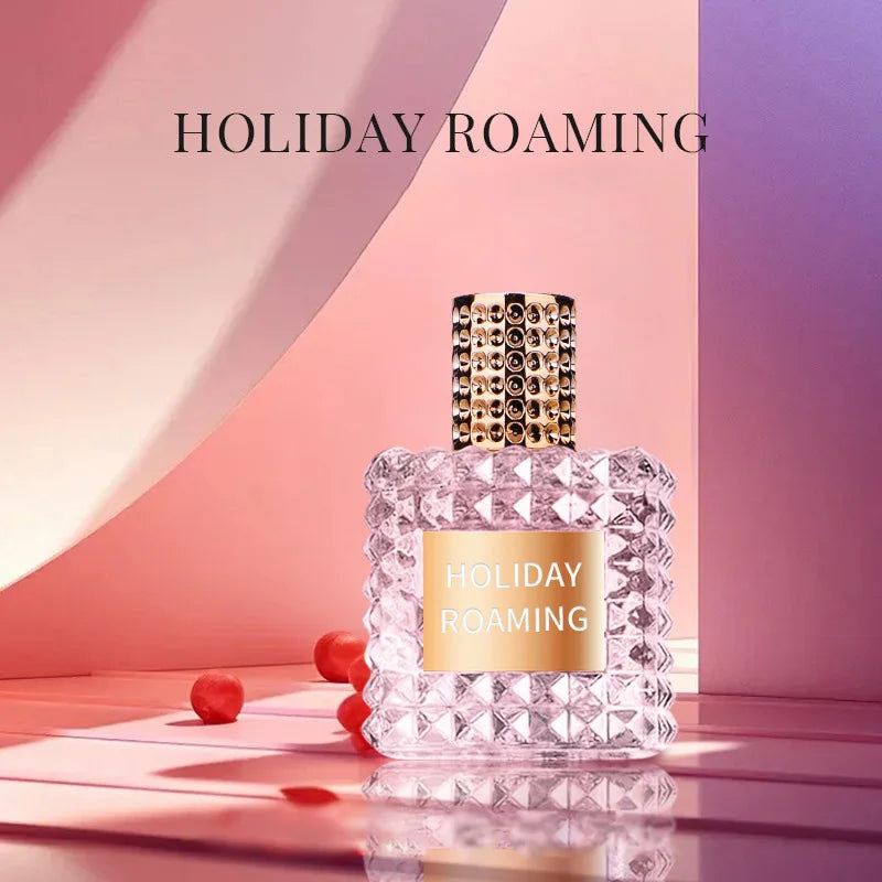 Showlu Fashion Rivet Series Floral EDT perfume bottle with decorative rivet accents, 100ml long-lasting fragrance.