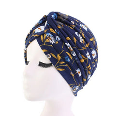 New Women Soft Floral Print Cotton Women Turban hats Fashion Banadans Cancer Headwrap Chemo Cap Head Wrap Hair Accessories SHOWLU FASHION STORE
