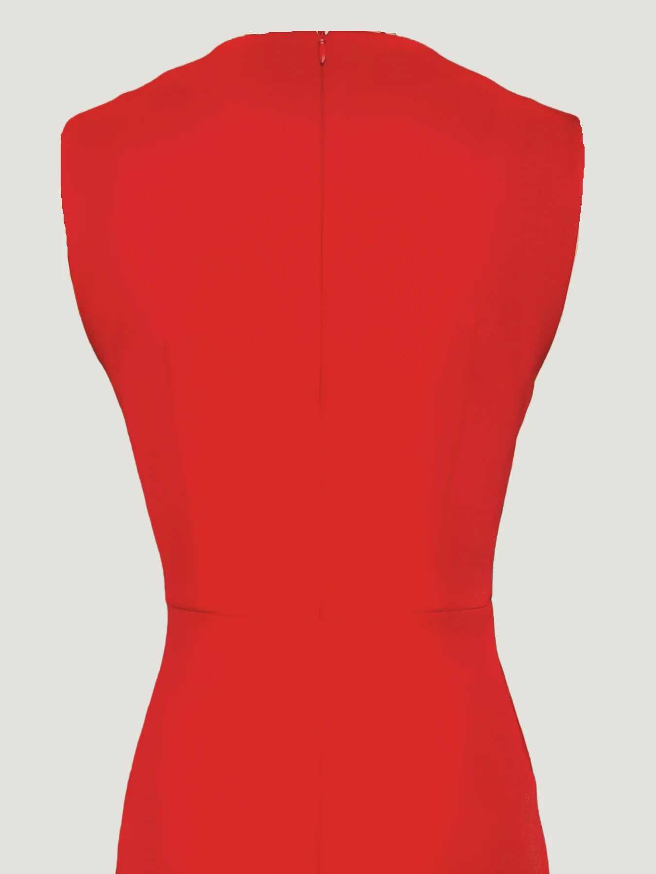 Showlu Women's sleeveless fit and flare knee-length party dress displayed on a hanger, showcasing stylish design and elegant fit.