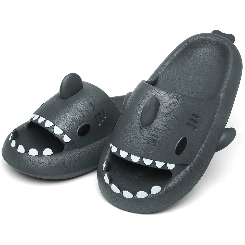 Kidmi Shark Slides by SHOWLU FASHION STORE, anti-slip cloud slippers for kids, perfect for beach, shower, and casual wear.