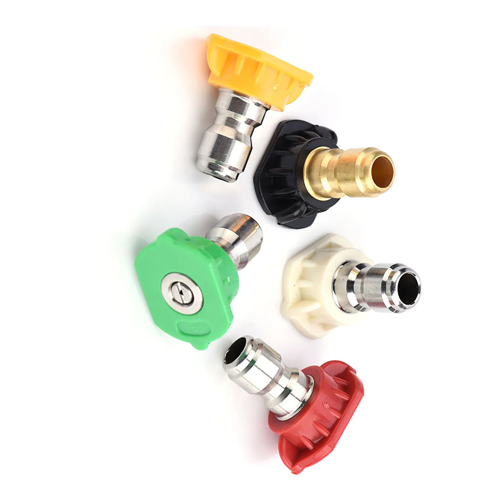 Showlu Smart General 5-pack pressure washer nozzle set with different spray tips for cleaning tasks.