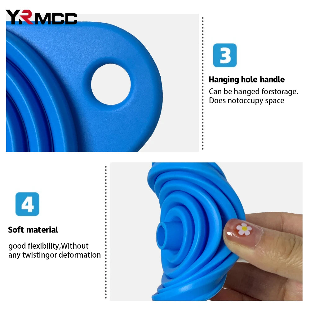Showlu Smart General collapsible funnel set with multiple sizes, made of durable, flexible material for easy pouring and storage.