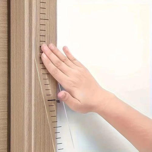 Durable 2m wall height measurement card made of PC material, writeable and removable, ideal for room decor and wall decorations.