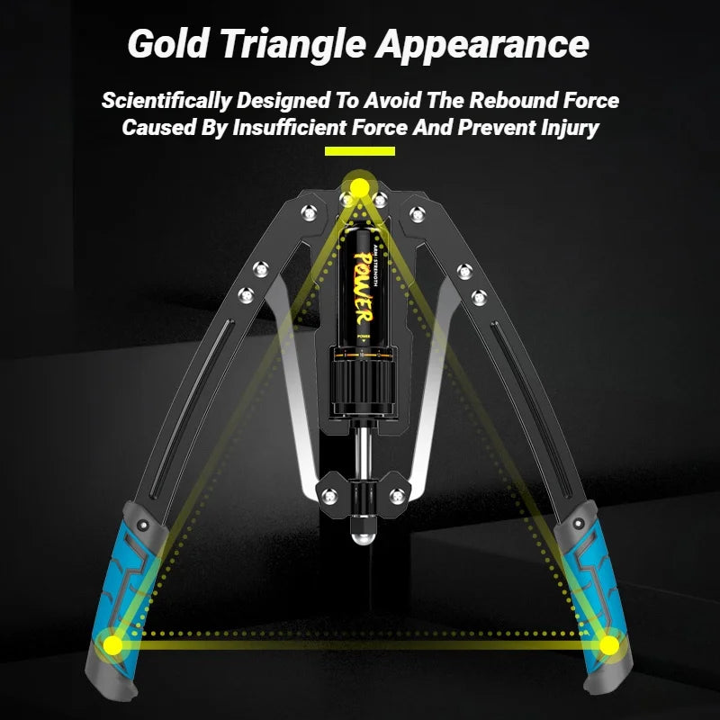 Showlu Hydraulic Arm Exerciser with adjustable chest expander, featuring hydraulic resistance and handles for upper body workout.