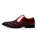 Semalam men's pointed-toe leather dress shoes with lace-up design, ideal for formal business occasions, by Showlu Fashion Store.