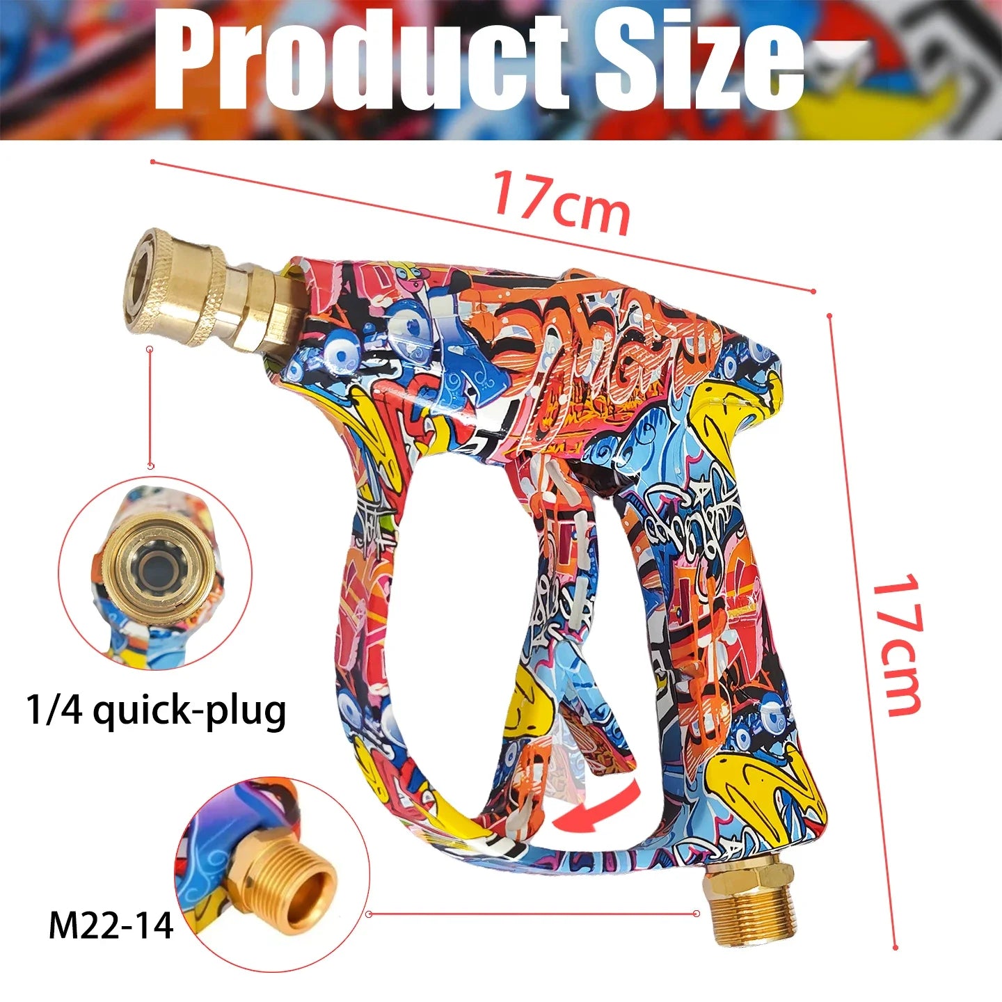 Showlu Smart General pressure washer foam gun attached to a hose, used for creating thick foam for vehicle and outdoor cleaning.