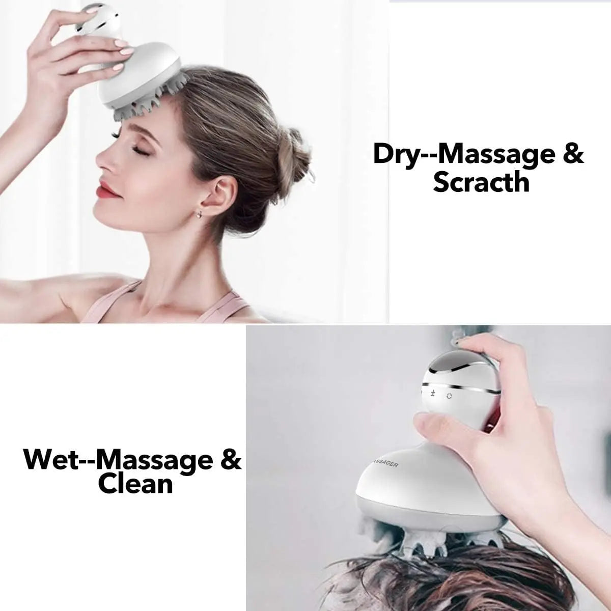 Showlu Smart General Scalp Massager 2.0 with ergonomic design and multiple massaging nodes for scalp relaxation and stress relief.