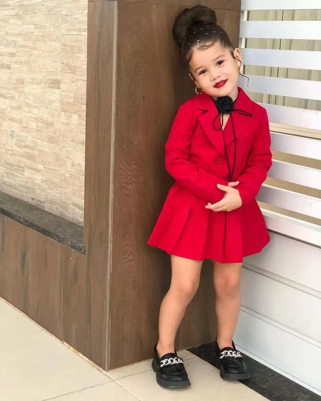 YTYINC girls winter 2-piece set with long sleeve jacket and skirt, stylish warm clothing for girls from Showlu Fashion Store