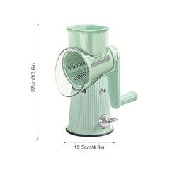 Manual Vegetable Chopper Set - Multifunctional Fruit & Veggie Slicer, Grater, and Cutter with Container - for Potatoes,