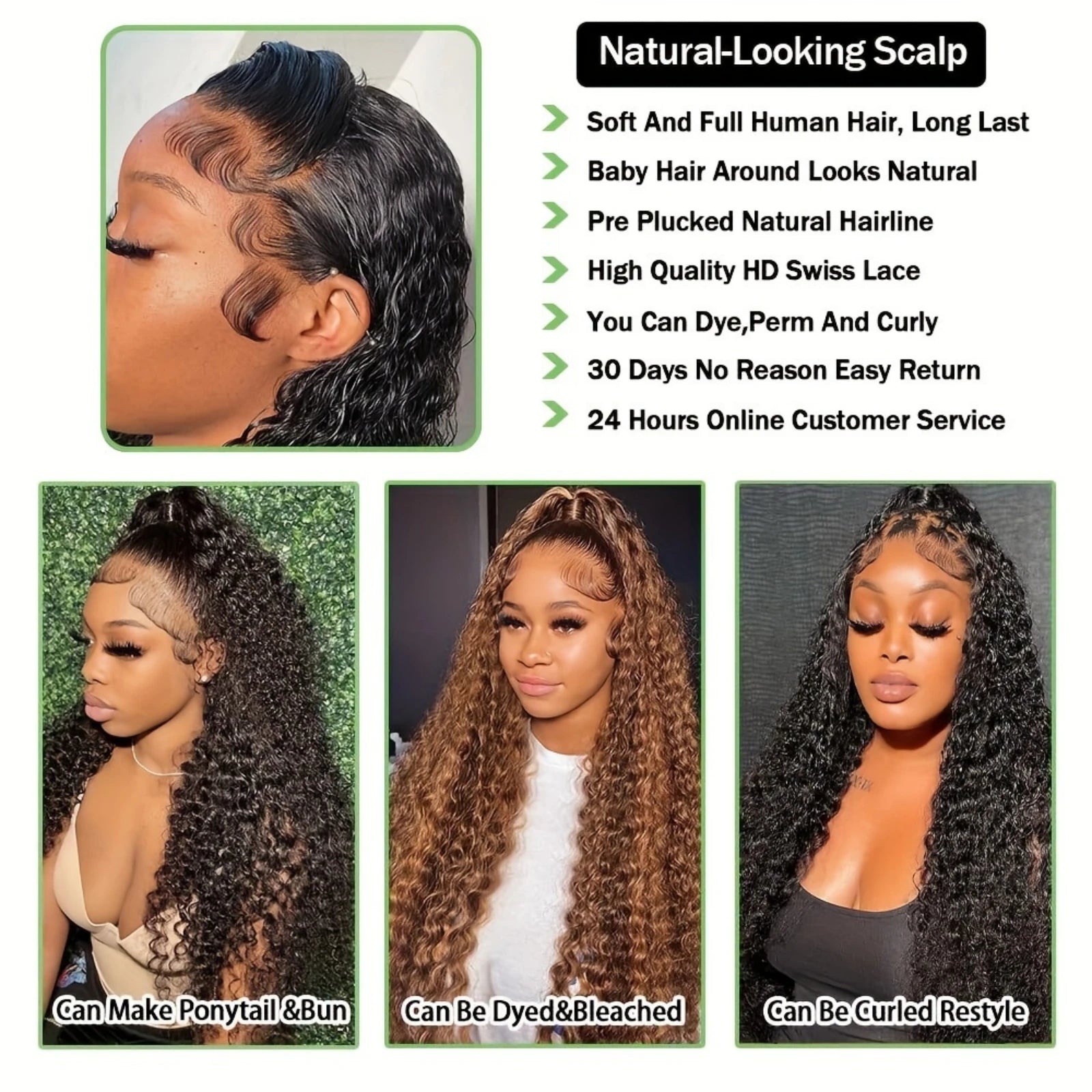 13x4 Burmese Curly Deep Wave Curly Human Hair Wig Glueless Wet and Wavy Lace Front Human Hair Wigs For Woman on Clearance Sale