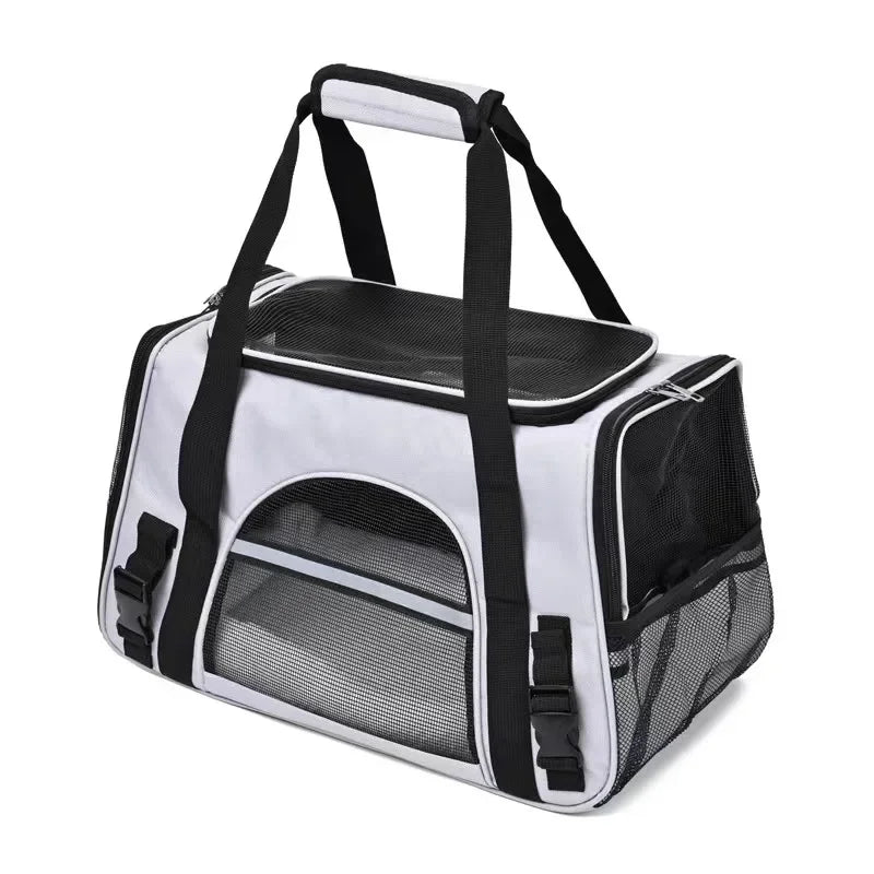 Showlu breathable dog carrier backpack with cushion, designed for comfortable travel with small pets.