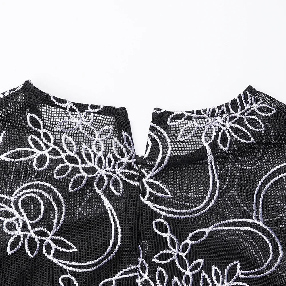SHOWLU FASHION women's diamond beaded bodycon sheath midi dress, close-up of elegant design and intricate beading details.