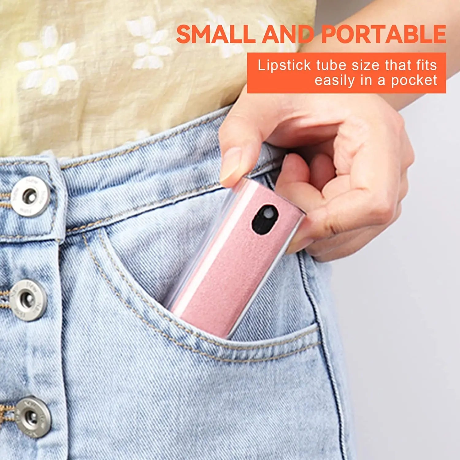 Showlu Fashion Store 2-in-1 mobile phone screen cleaner spray bottle with microfiber cloth for iPhone, iPad, MacBook screen cleaning.
