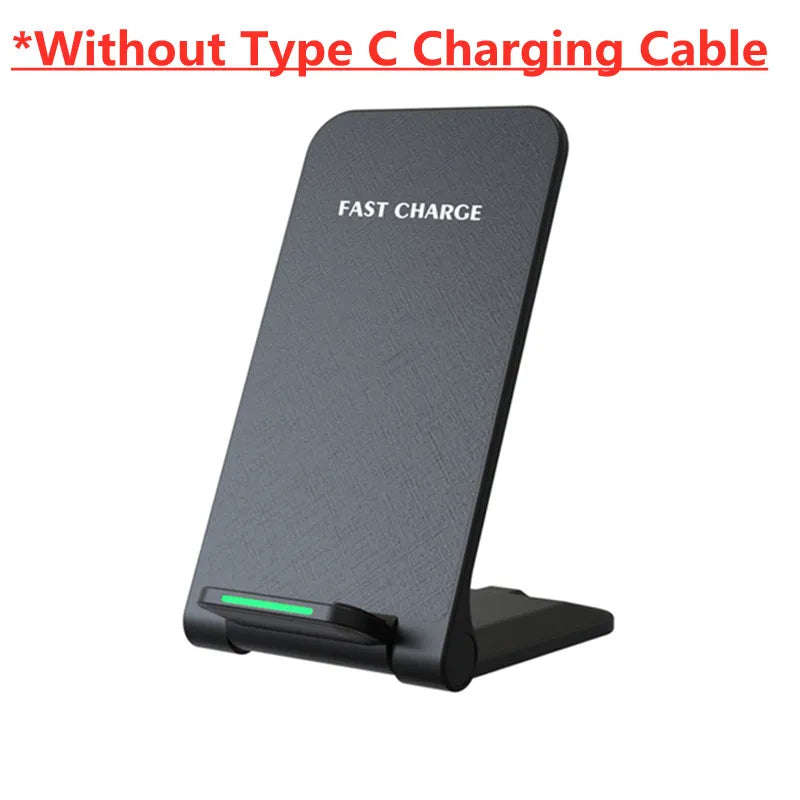 Showlu Smart General 30W fast wireless charging stand with sleek design and adjustable angle for convenient device charging.