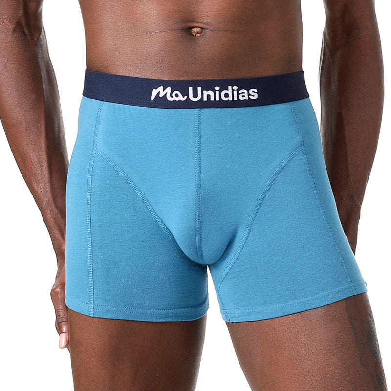 Men's cotton print boxer shorts by Showlu Fashion Store featuring soft knit fabric and stylish pattern in a comfortable fit.