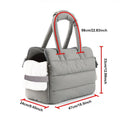 Showlu Fashion Store YKOSMB winter pet carrier bag in warm windproof nylon with a removable mat, suitable for travel and outdoor use.