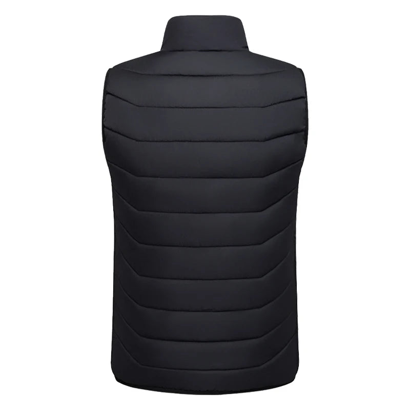 Men's heated winter vest jacket by Showlu Smart General, featuring insulated design and heating elements for cold weather comfort.