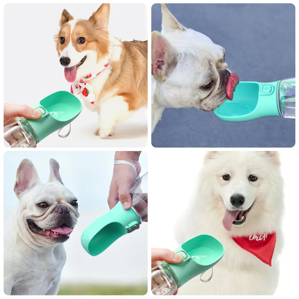 Holapet portable dog water bottle by Showlu Fashion Store, leak-proof travel cup for pets with water reservoir and convenient spout.
