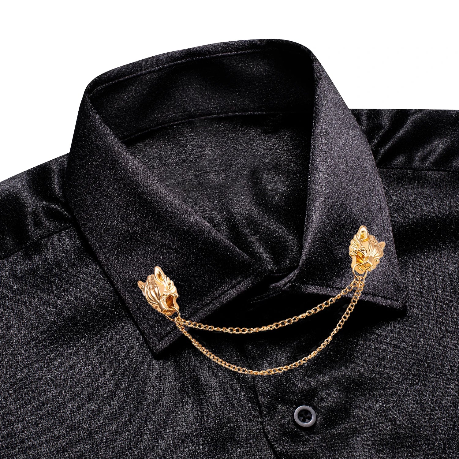 Hi-Tie men's silk slim fit long sleeve shirt with solid jacquard pattern, formal top in dark color, from Showlu Fashion Store