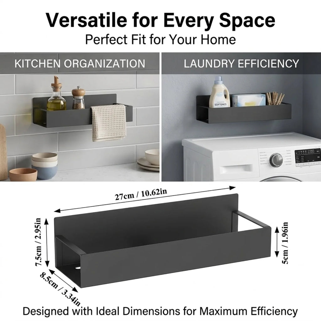 Magnetic fridge spice rack from Showlu Smart General holding spice jars, attached to a refrigerator door for convenient kitchen storage.