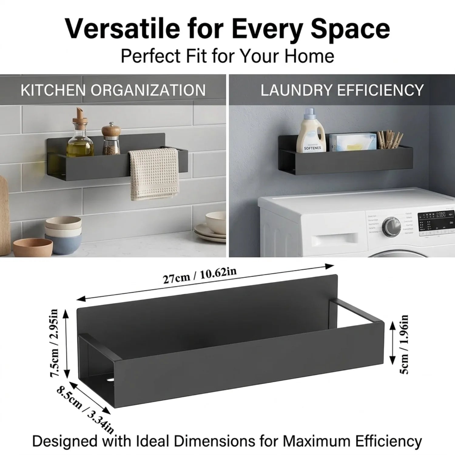 Magnetic fridge spice rack from Showlu Smart General holding spice jars, attached to a refrigerator door for convenient kitchen storage.