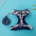 Showlu Fashion D-ring dog chest and back harness for small and medium-sized dogs with leash attachment and adjustable straps.
