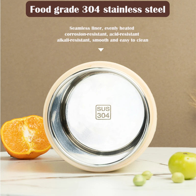 Showlu Smart General electric stainless steel leakproof thermal lunch box with multiple compartments and secure lid design.