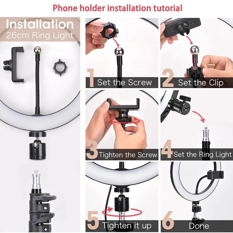 Showlu Smart General LED Ring Light with adjustable brightness and color temperature, ideal for photography and video lighting.