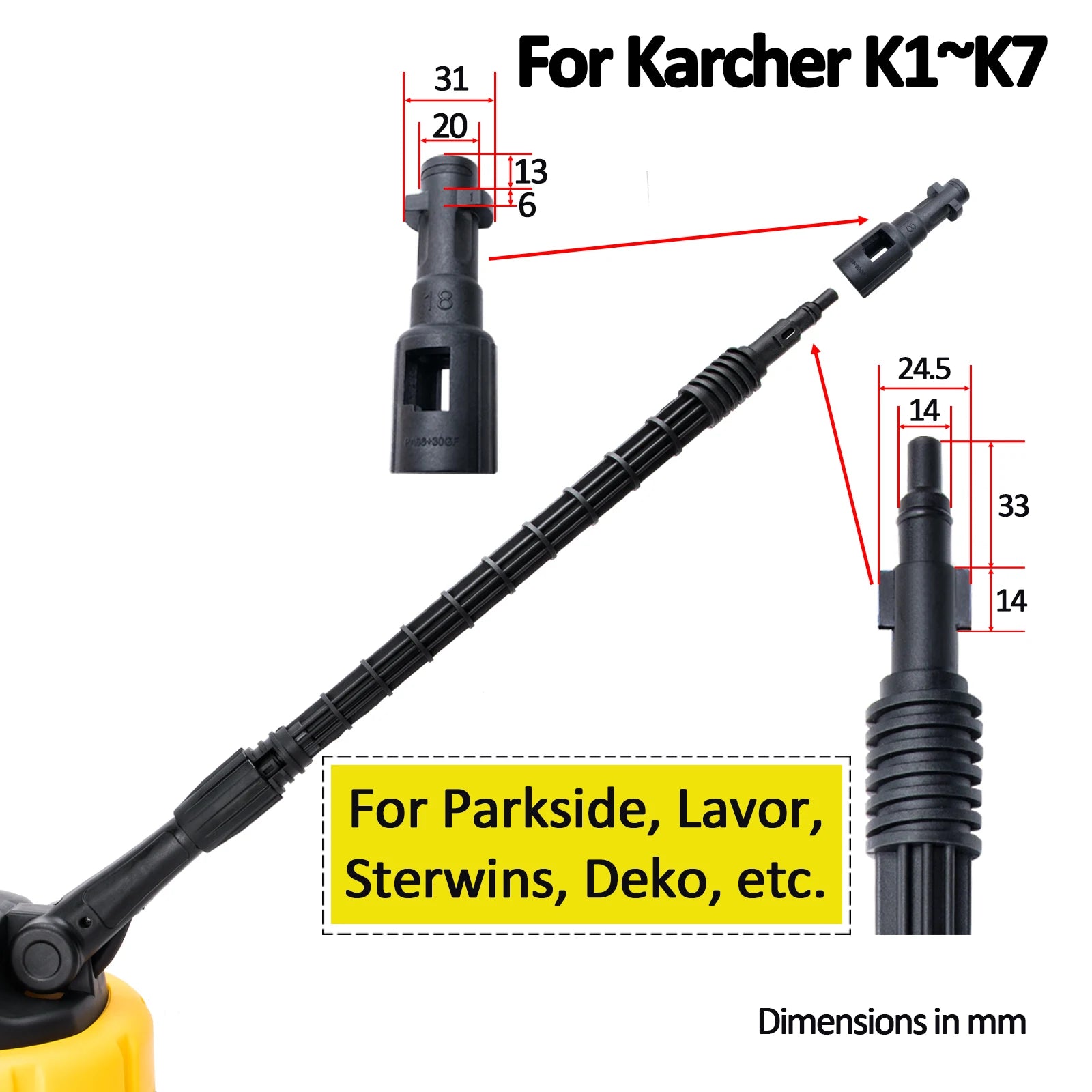 Showlu Smart General 16-inch pressure washer surface cleaner with rotating spray nozzles for efficient outdoor cleaning.