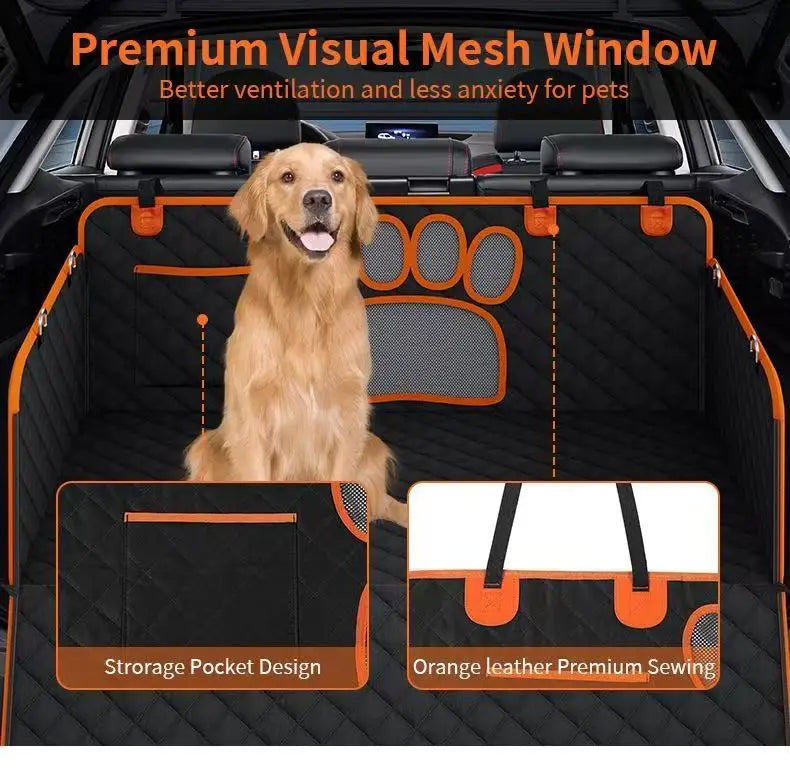 Showlu waterproof dog car seat cover with breathable fabric, designed as a travel mattress to protect car seats during pet travel.