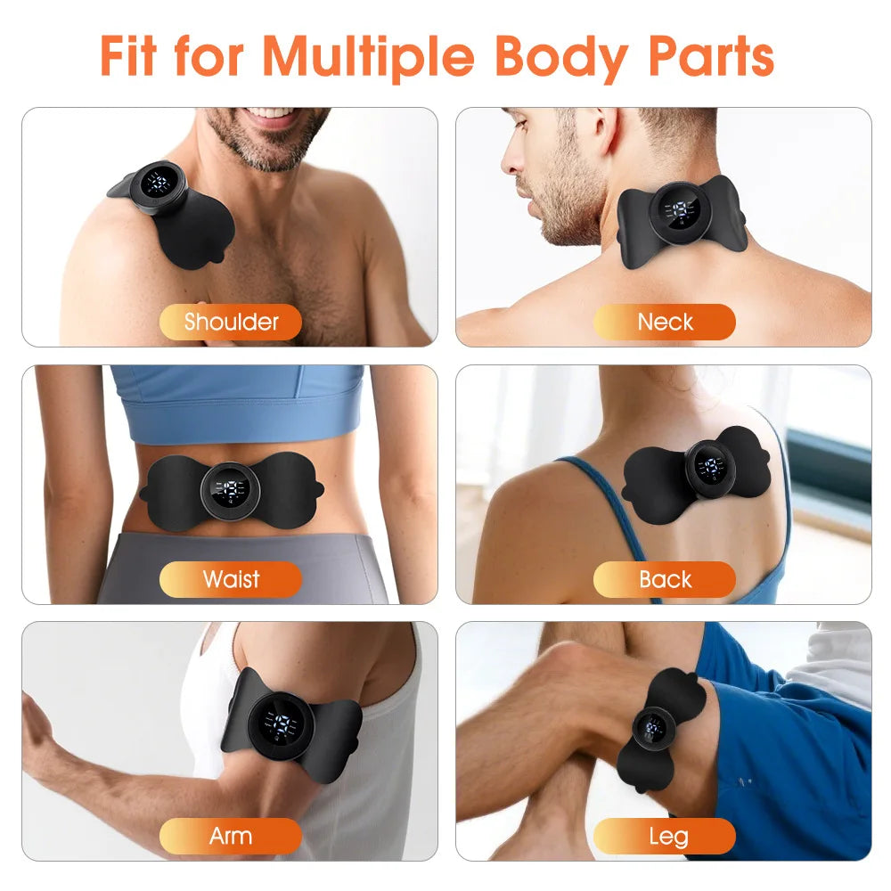 Showlu Fashion Store LZJV Electric EMS Muscle Stimulator USB rechargeable body massager on a white background