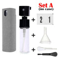 Showlu microfiber screen cleaner spray bottle with press spray nozzle for mobile phones, tablets, and laptops, without liquid.