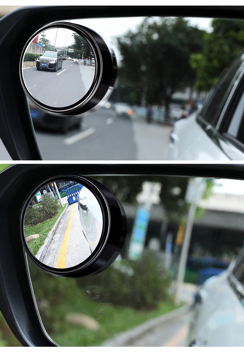 Showlu Smart General Car Blind Spot Mirror Pro mounted on vehicle side mirror, enhancing visibility and safety while driving.