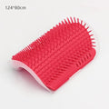 Self-cleaning cat massage comb and pet hair removal brush designed for cats, wall-mounted rubbing brush for grooming and pet care.