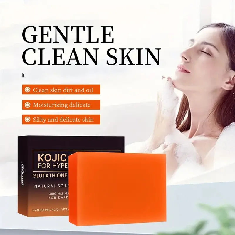 Handmade Kojic Acid soap by Showlu Fashion Store, natural brightening skin exfoliator with moisturizing and smoothing properties.