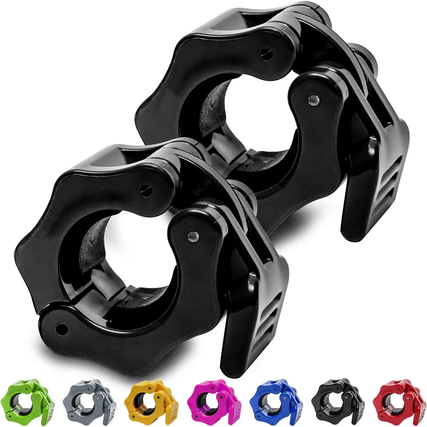 Showlu Fashion Store 1/2-inch dumbbell clips, barbell clamps with quick release, non-slip lock for weightlifting and powerlifting workouts.