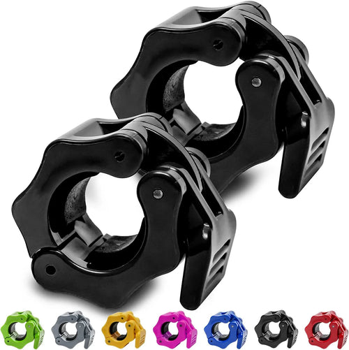 Showlu Fashion Store 1/2-inch dumbbell clips, barbell clamps with quick release, non-slip lock for weightlifting and powerlifting workouts.