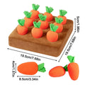 Interactive dog snuffle mat with carrot design, showing textured fabric for foraging and boredom relief activity.