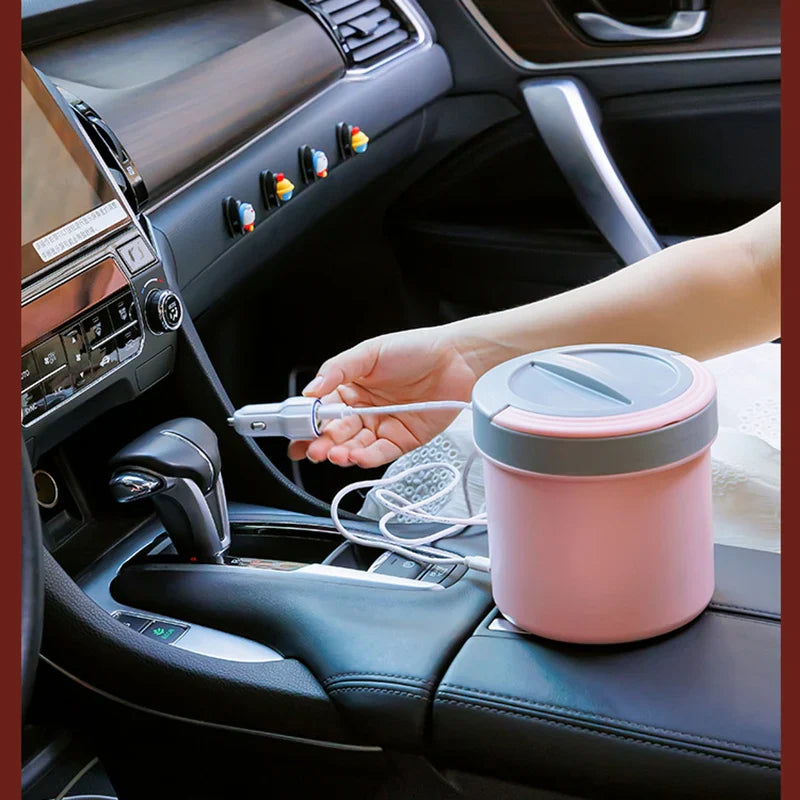 Showlu USB Electric Lunch Box with 1.2L stainless steel food warmer for convenient on-the-go meal heating.