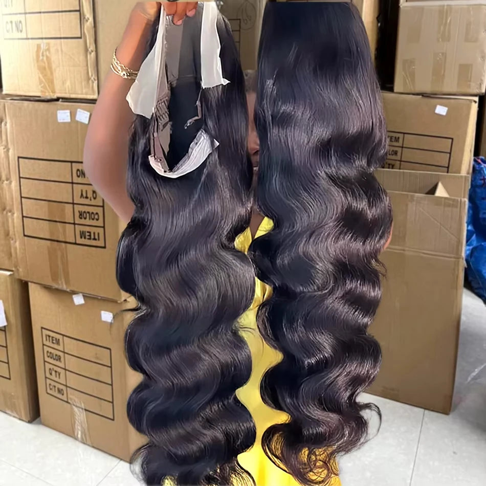 Body Wave Human Hair Wigs For Black Women 40 Inch Lace Front Human Hair Wig Brazilian Pre Plucked 13x4 13x6 Hd Lace Frontal Wig