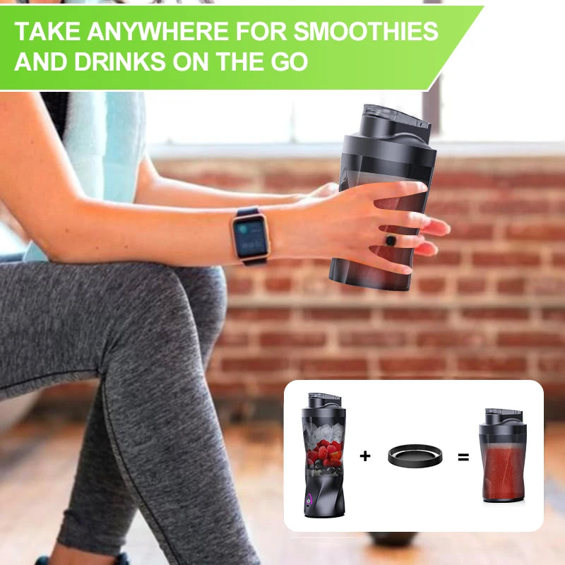 Showlu Smart Portable Electric Juicer Blender with 700ml capacity and 360W motor, shown with a clear view of the compact design and blending jar.