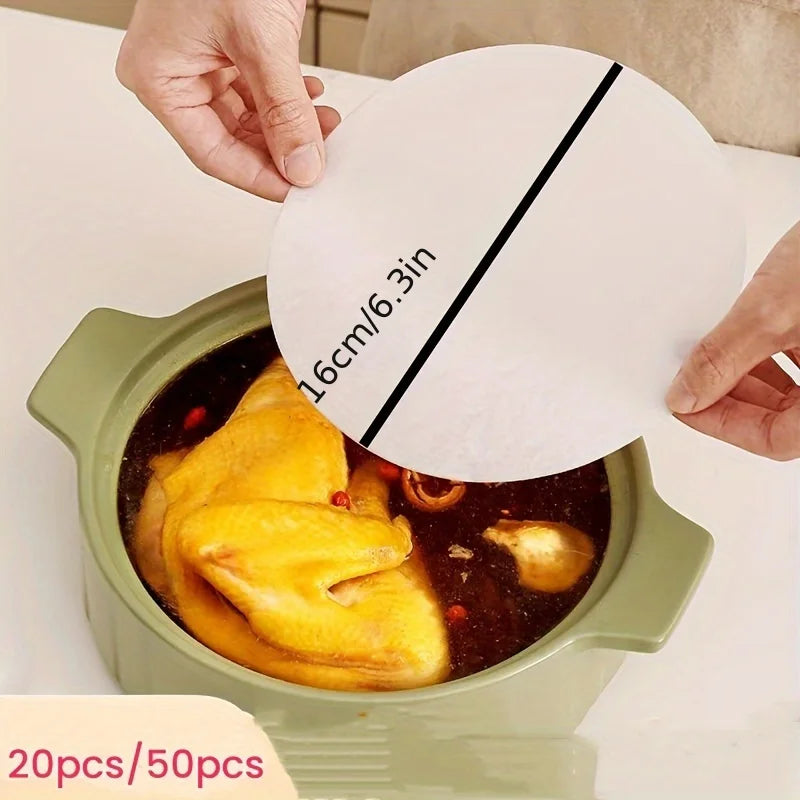 Showlu Smart General kitchen oil absorbing sheets for grease removal, featuring a stack of thin, disposable paper sheets.
